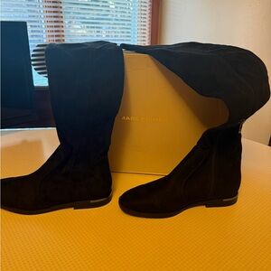 Marc Fisher over-the-knee Renn faux suede black boots in a size 10